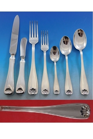 Cellini by Fortunoff Italy Sterling Silver Flatware Set Service Dinner 48 pieces